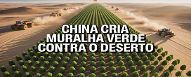 Com meta de plantar 100 bilhes de rvores e deter o avano do deserto, a China expande sua prpria Grande Muralha Verde e transforma regies ridas em cintures florestais desde 1978