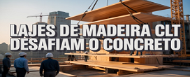 Lajes de madeira CLT (Cross-Laminated Timber) desafiam o concreto tradicional e se tornam tendncia mundial com reduo de peso, montagem em tempo recorde e impacto ambiental mnimo