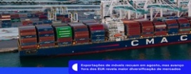 Exporta��es de m�veis recuam em agosto, mas avan�o fora dos EUA revela maior diversifica��o de mercados