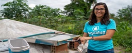 Brasileira cria sistema que purifica água da chuva usando energia solar