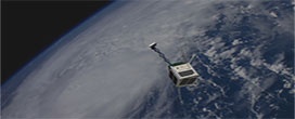 O primeiro satélite de madeira do mundo passa em um voo de teste